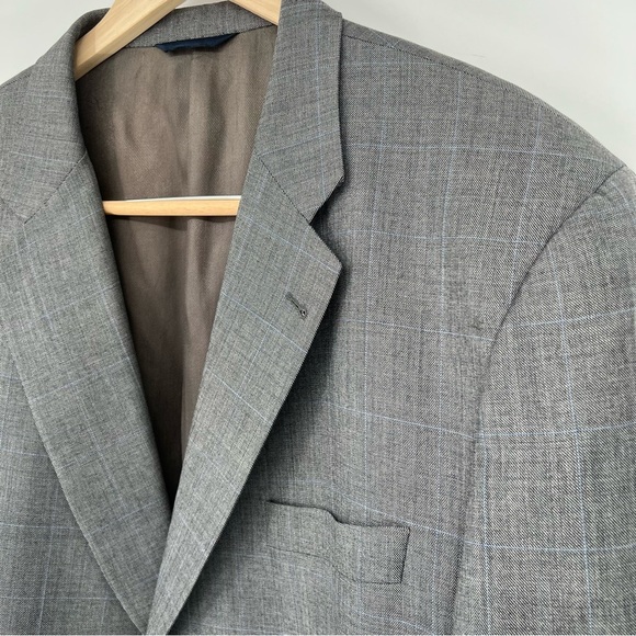 Vintage Burberry London Boyds Philadelphia 100% Wool Gray Pinstripe 50 Regular - Picture 7 of 16